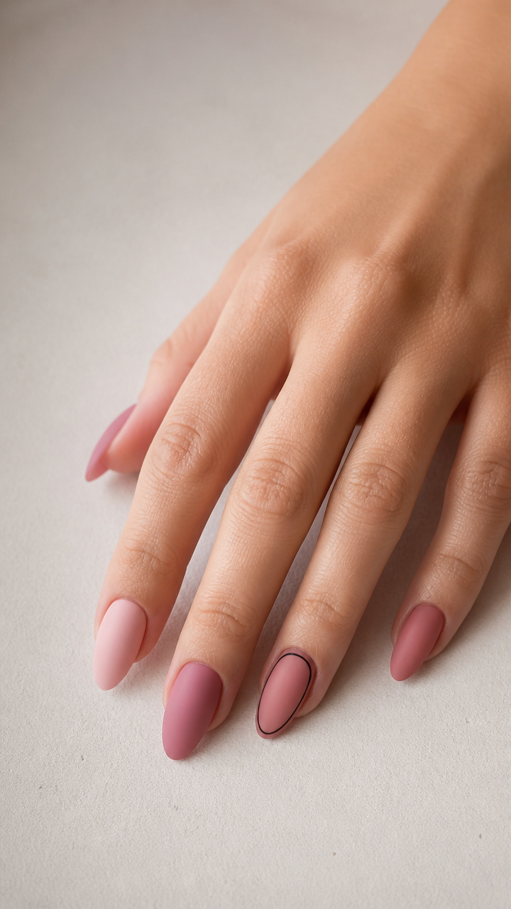Rosé Wine Gradient with Minimalist Rim