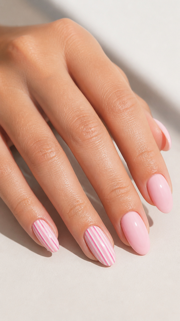 Soft Candy Stripe on Ballet Slipper Base