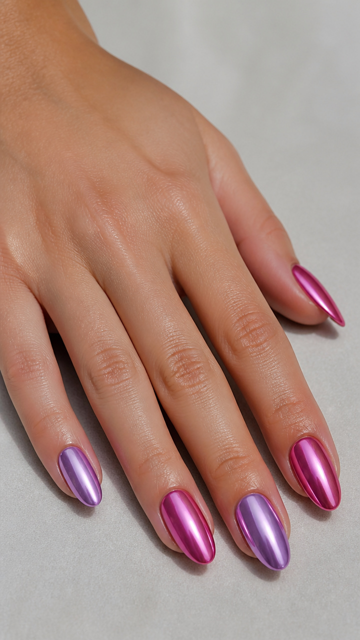 Two-Tone Raspberry and Lilac Chrome Mix
