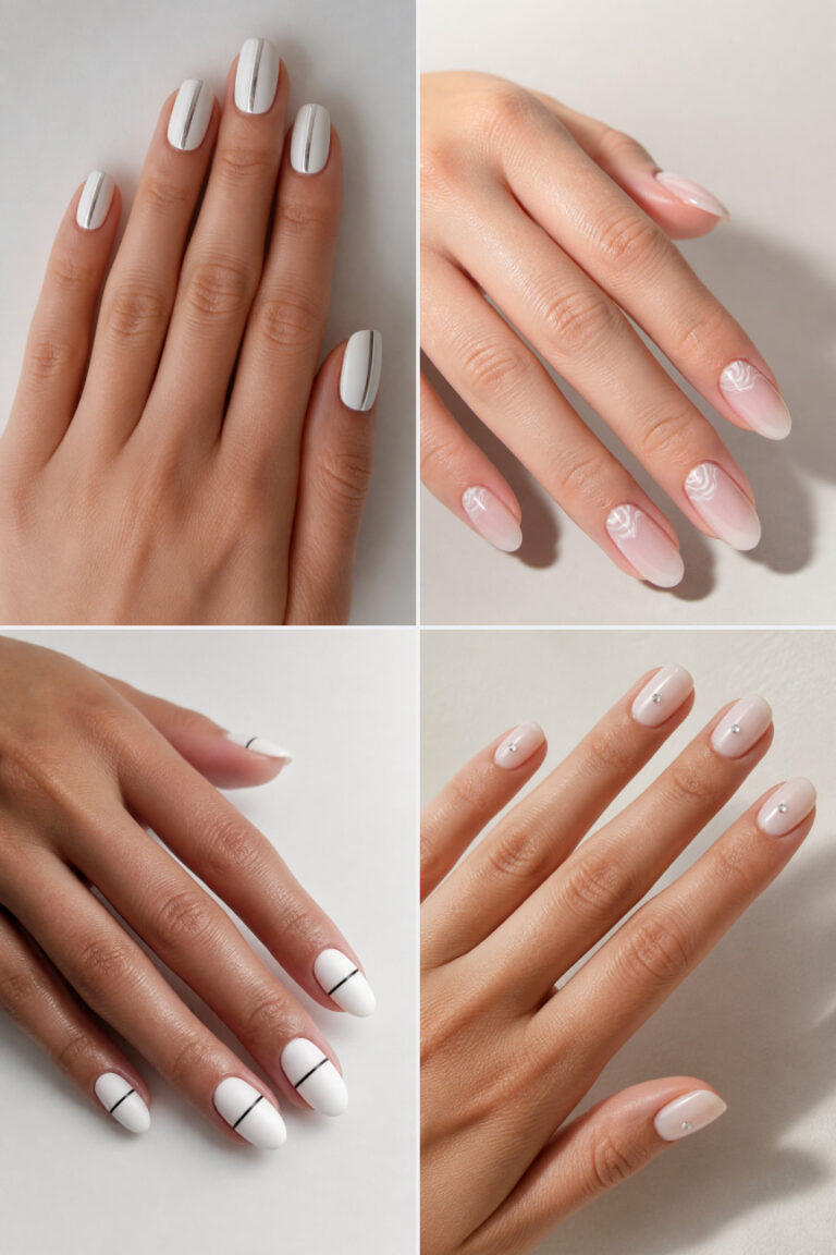 18 White Minimalist Nail Ideas