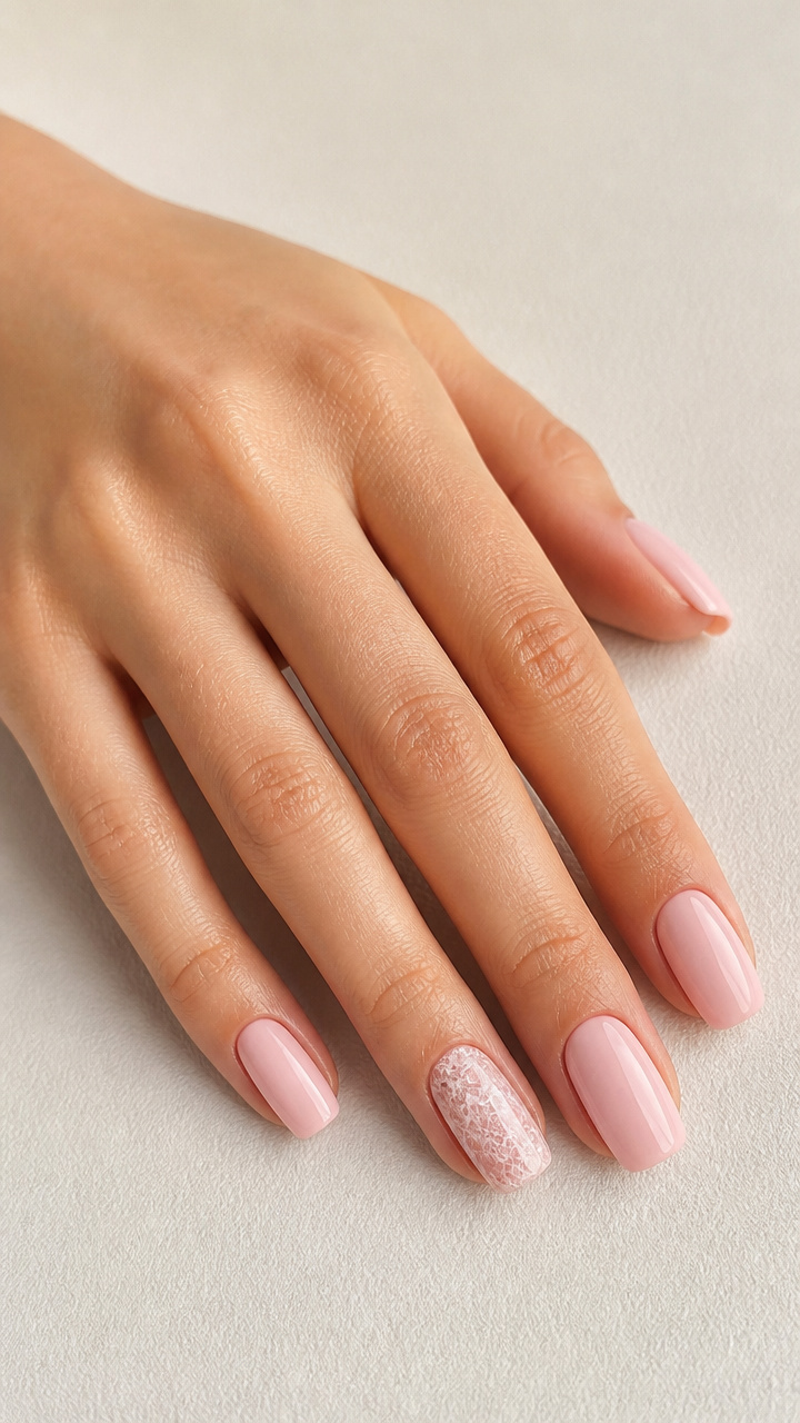 Baby Pink with Translucent Lace Decals