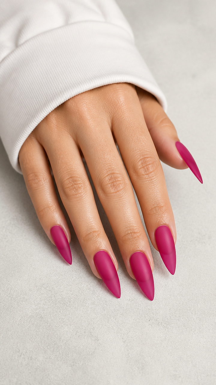 Frosted Magenta Stiletto