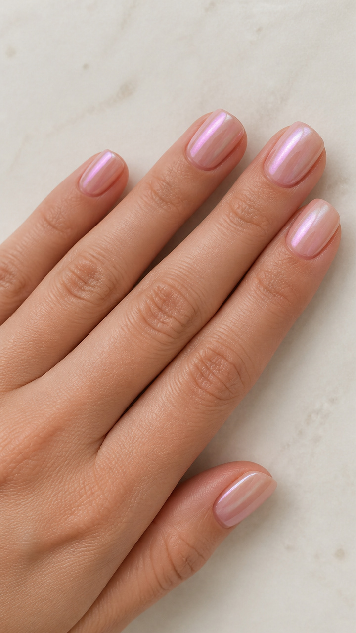 Frosted Rose Quartz Chrome Finish