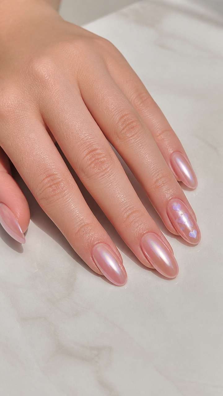 Pastel Pink Chrome Hearts Accent