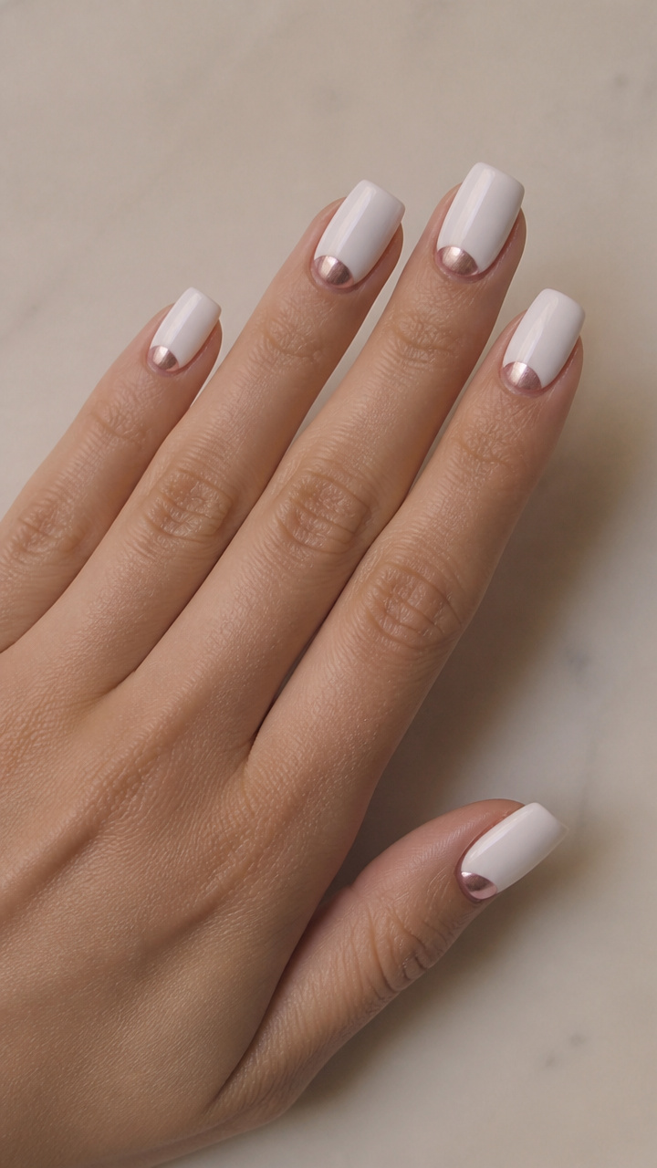 Pink Chrome Half-Moon Design