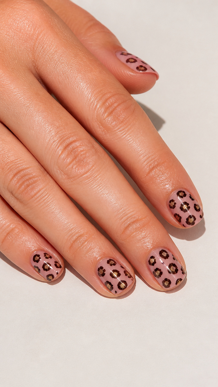 Pink Leopard Print with Glossy Finish
