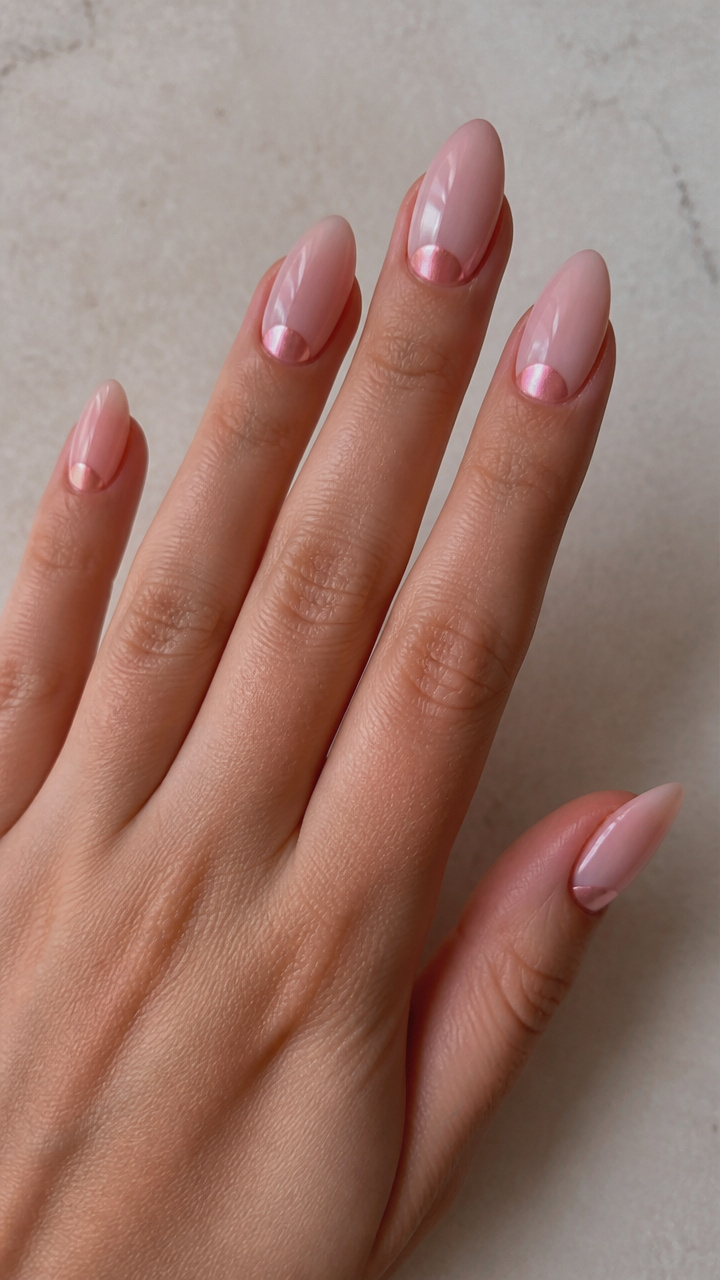 Pink Moon French with Inner Glow Accent