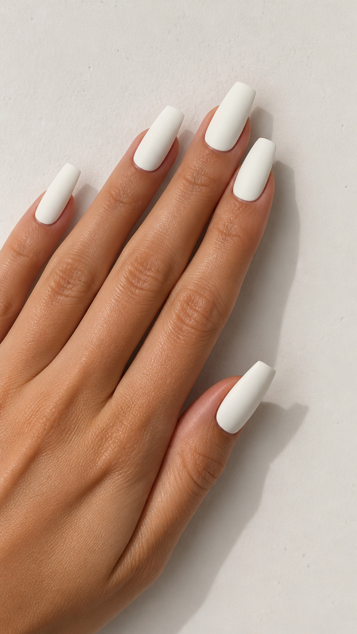 Pure White Ballerina with Matte Top