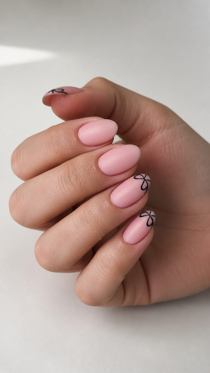 Strawberry Milk Matte Bow Tips