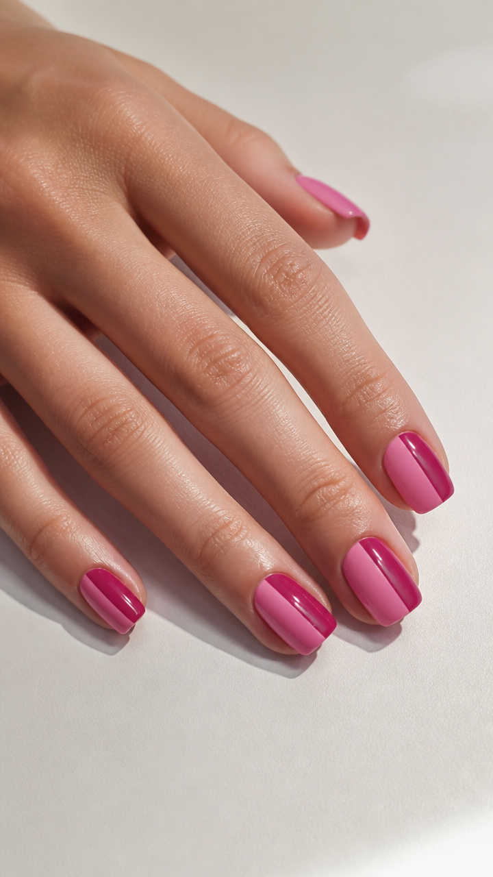 Two-Tone Pink Split Design