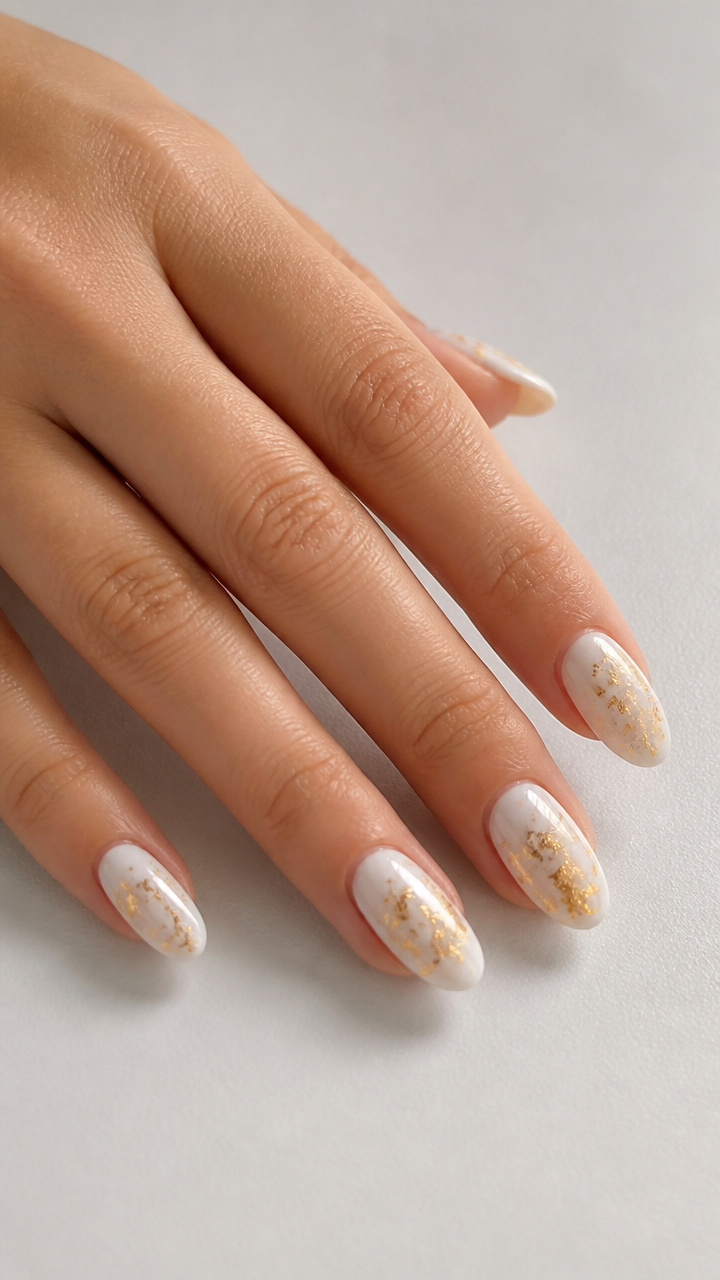 White and Gold Foil Flakes
