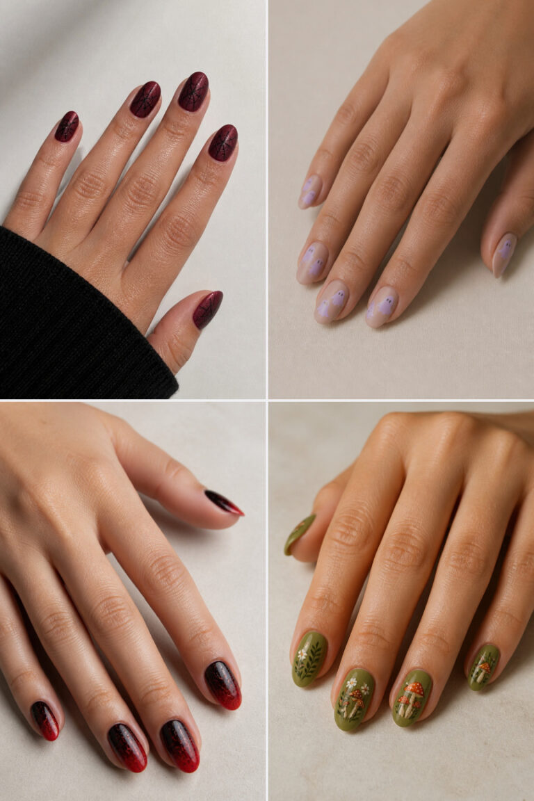 12 October Halloween Nail Designs for Short Almond Nails