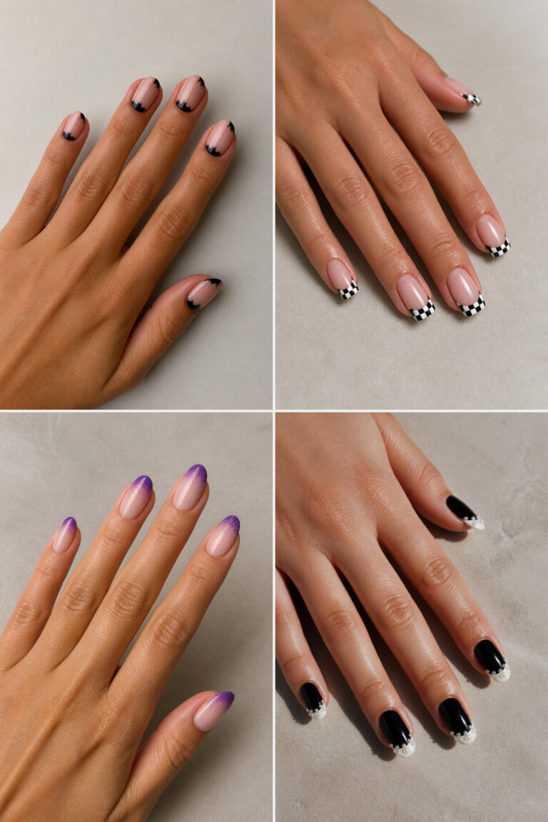 15 Halloween French Tip Nail Designs for a Minimal Spooky Manicure