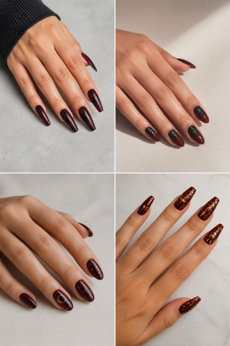 15 Oxblood Halloween Nail Designs for a Moody Fall Manicure