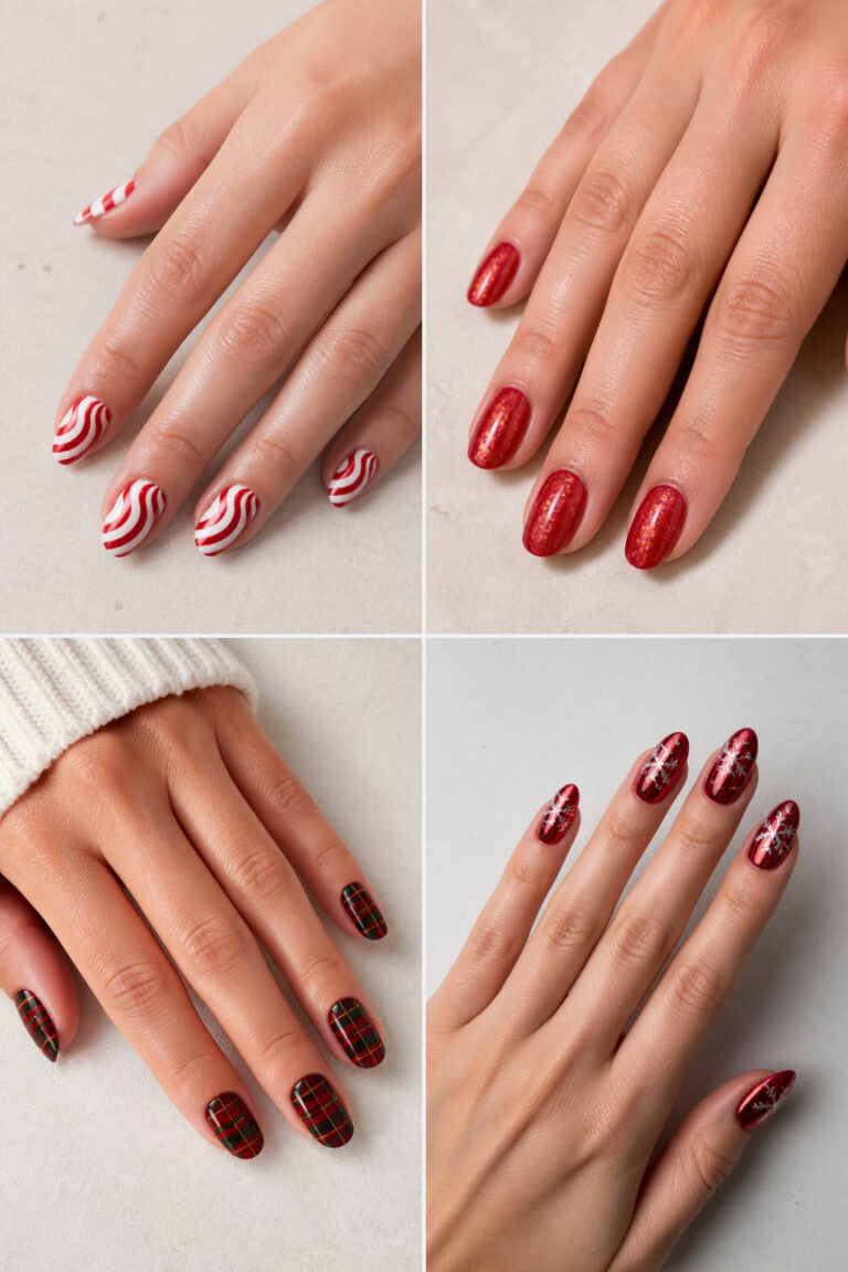 15 Red Christmas Nail Designs for a Classic Holiday Look