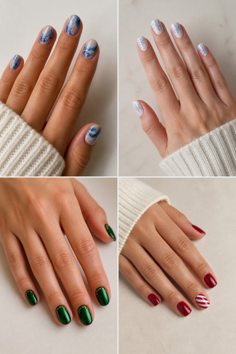 15 Short Christmas Nail Designs for a Low-Maintenance Holiday Look