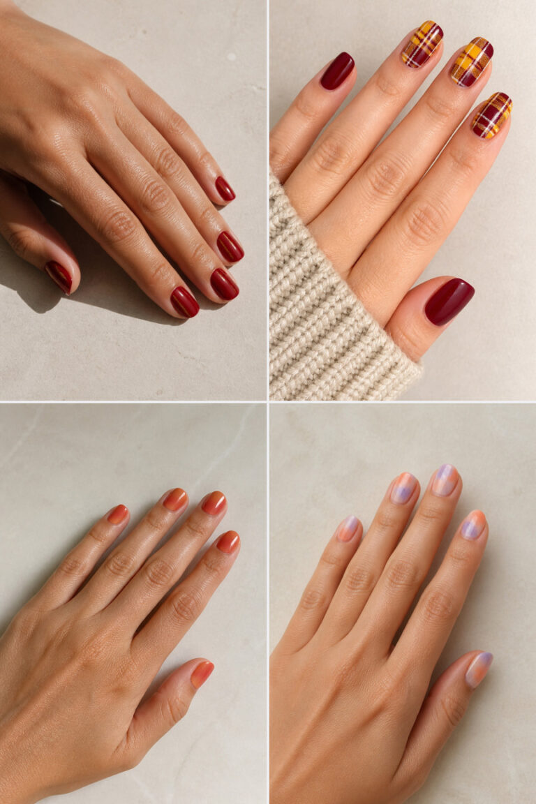 15 Short Thanksgiving Nail Designs for Cooking, Hosting, and Holiday Dinner