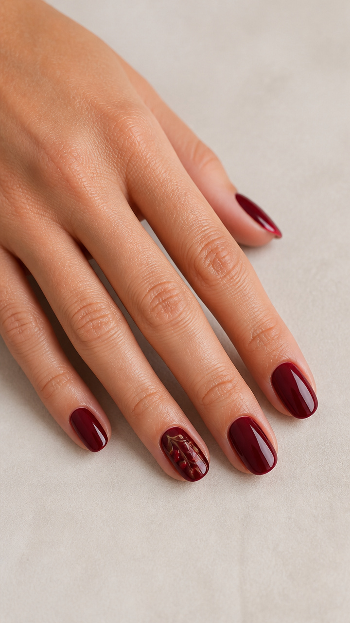 Burgundy Base with Red Berry Embellishments