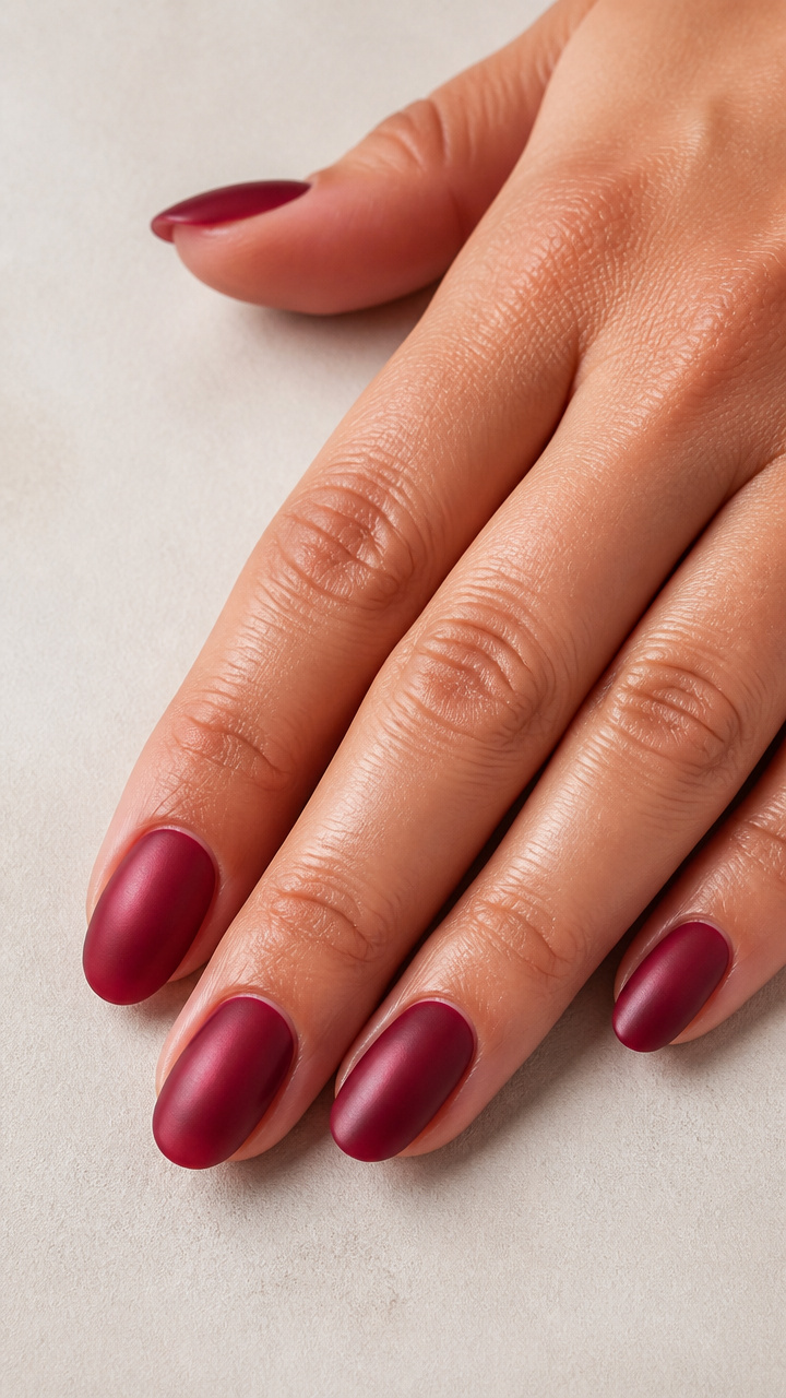 Classic Cranberry Red with Frosted Glass Effect