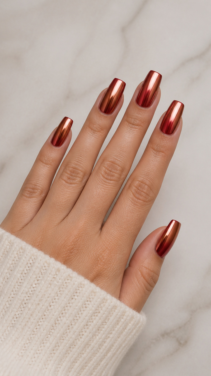 Copper Chrome Long Squovals with Berry Chrome Ombré
