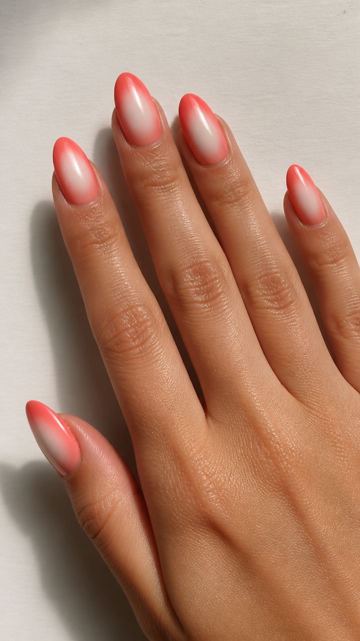 Coral Sunset Aura with Glossy Finish