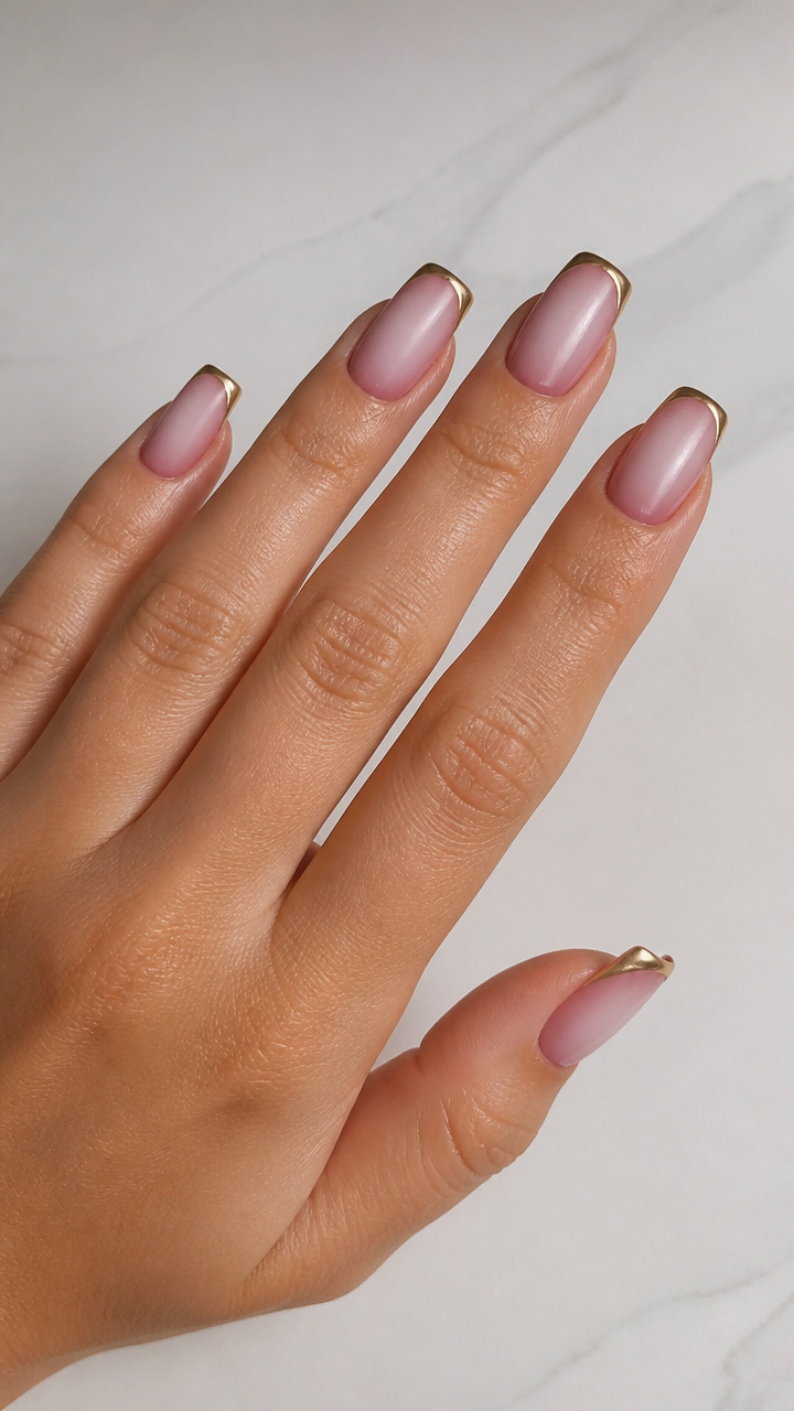 Dusty Rose Aura with Gilded Edge