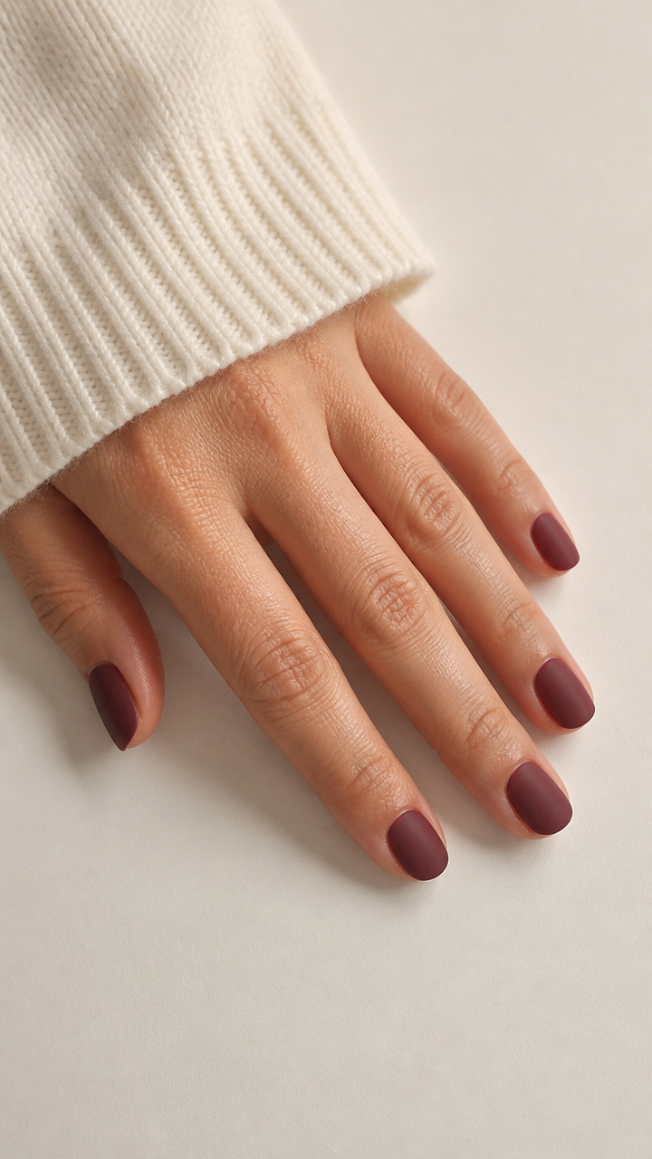 Muted Burgundy Matte Finish