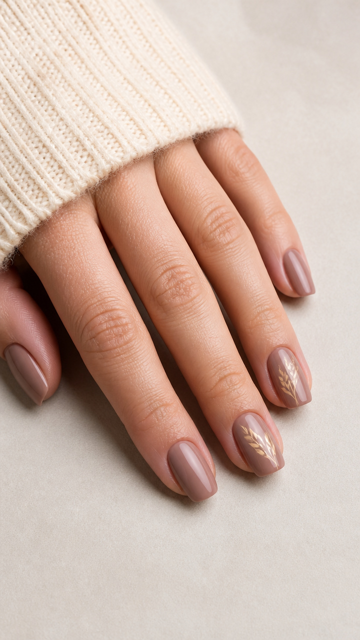 Muted Clay Neutral Squovals with Delicate Wheat Stamping