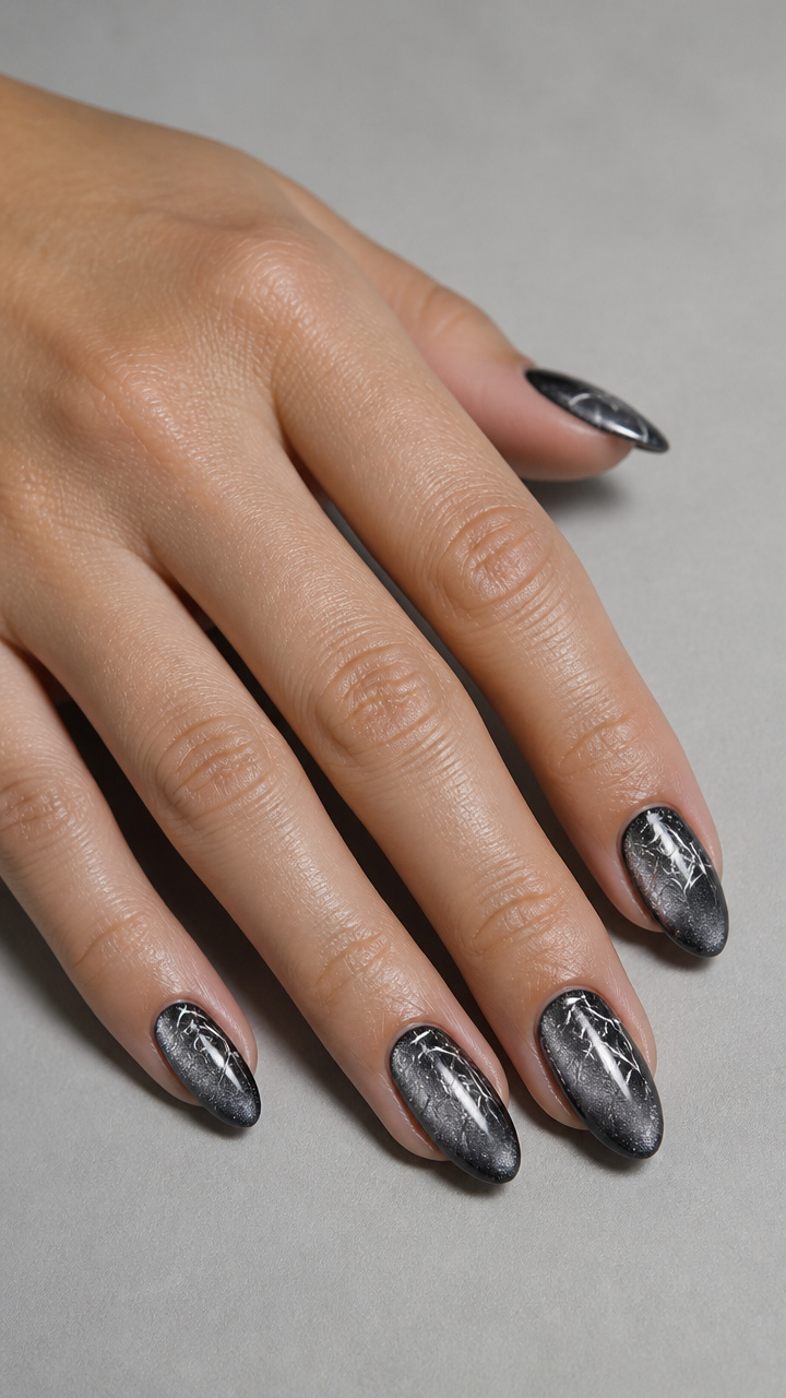 Phantom Frost Mist with Silver Spiderweb Etching