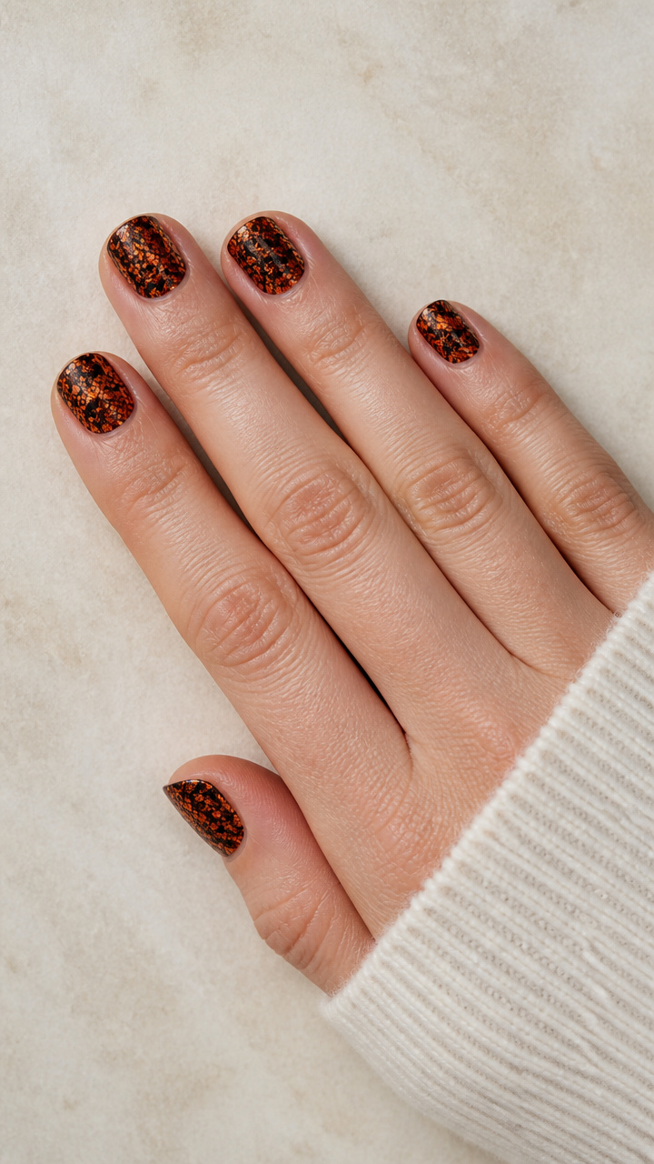 Pumpkin Patch Orange with Black Lace Overlay