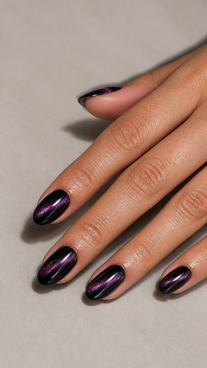 Raven Black with Electric Purple Magnetic Beam