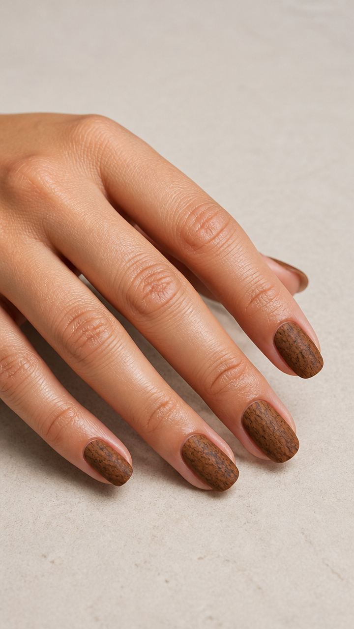 Rustic Walnut Shell Texture with Matte Top Coat