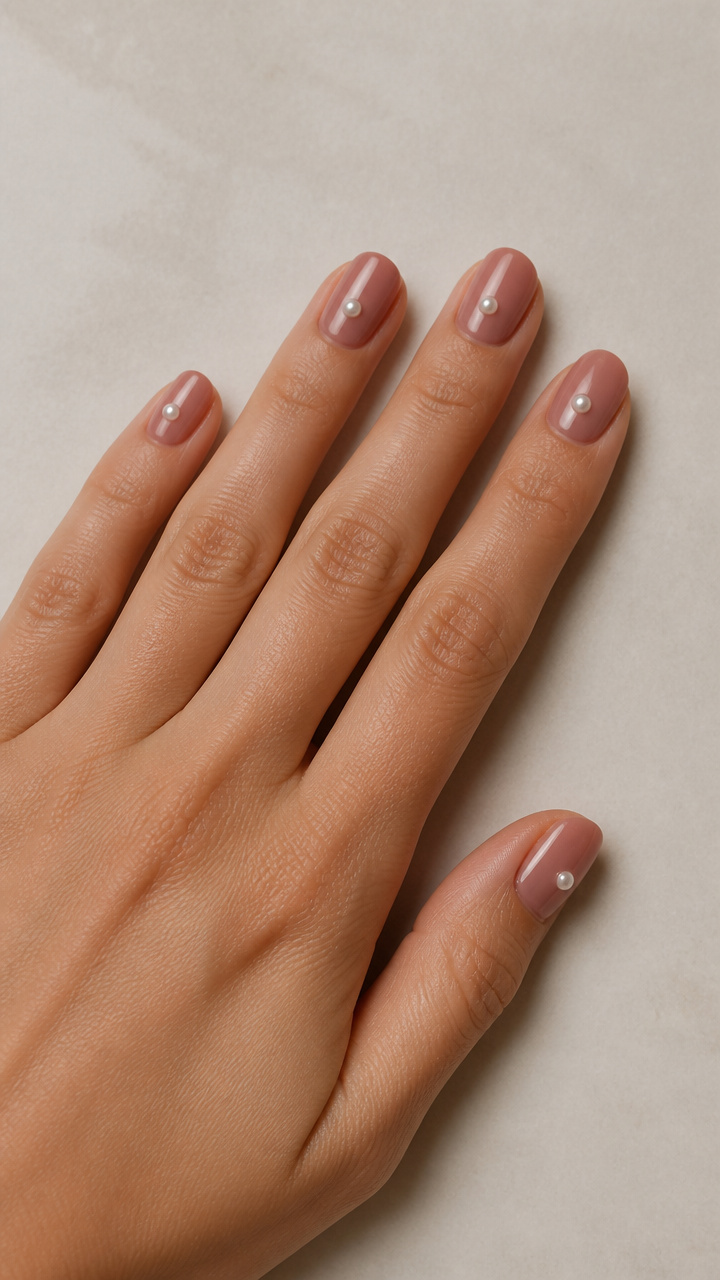 Single Pearl Stud Center Accent