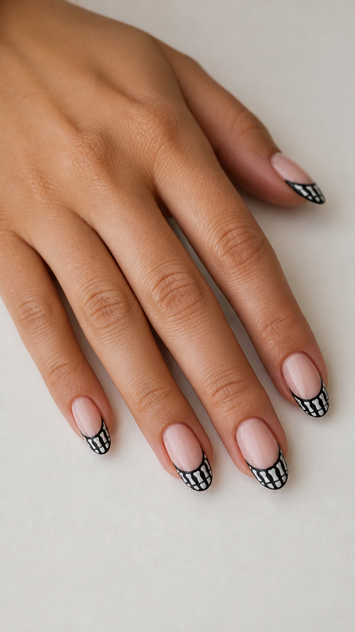 Skeleton Finger French Tips