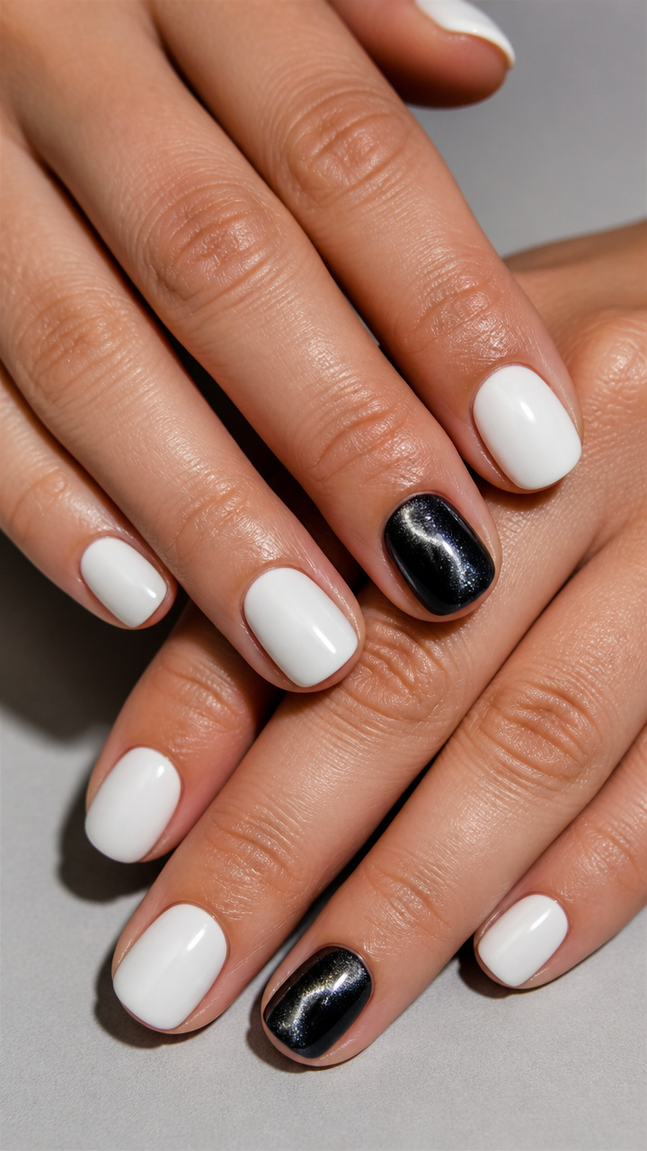 Snow White with Black Cat Eye Accent