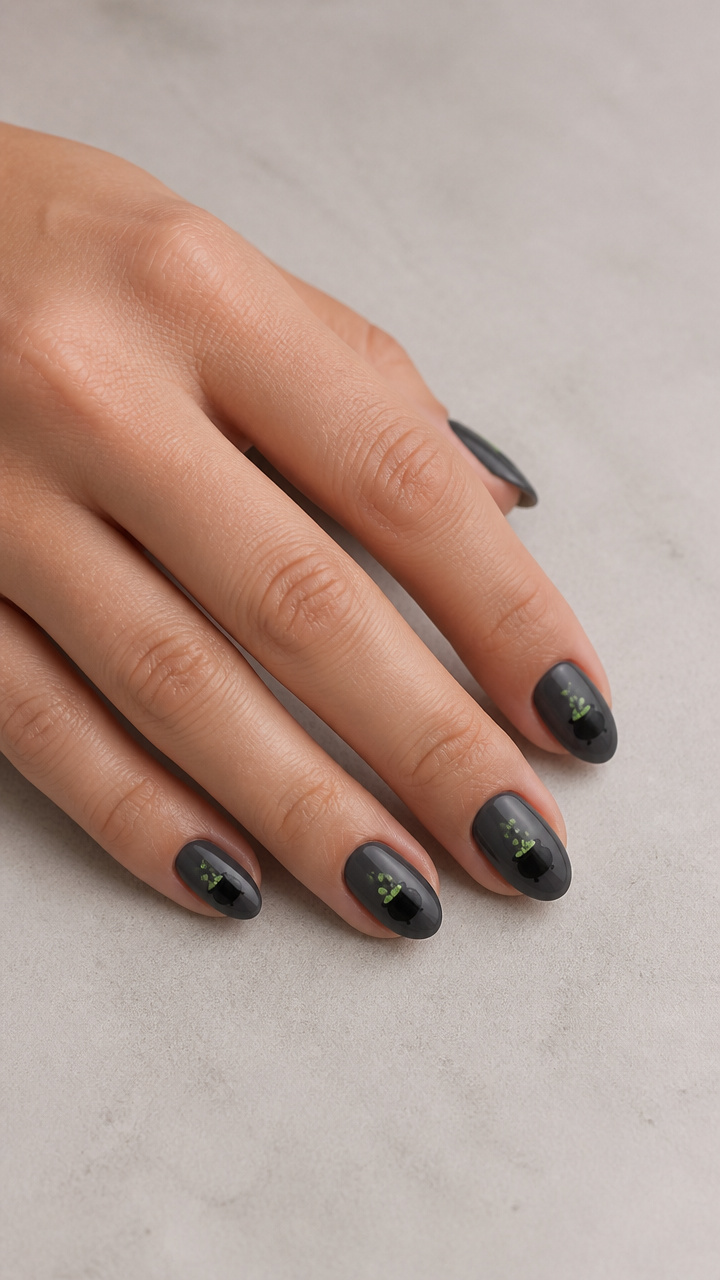 Tiny Cauldron Bubbles on Charcoal Grey Base