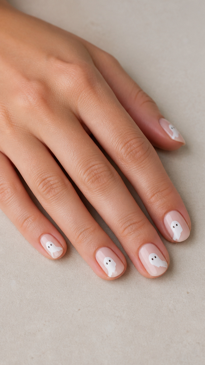 Whispering White Ghosts on Soft Nude Base