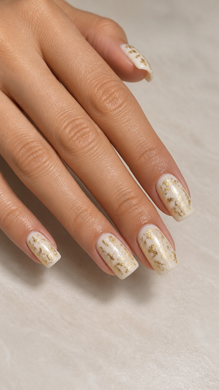 White and Gold Foil Flakes