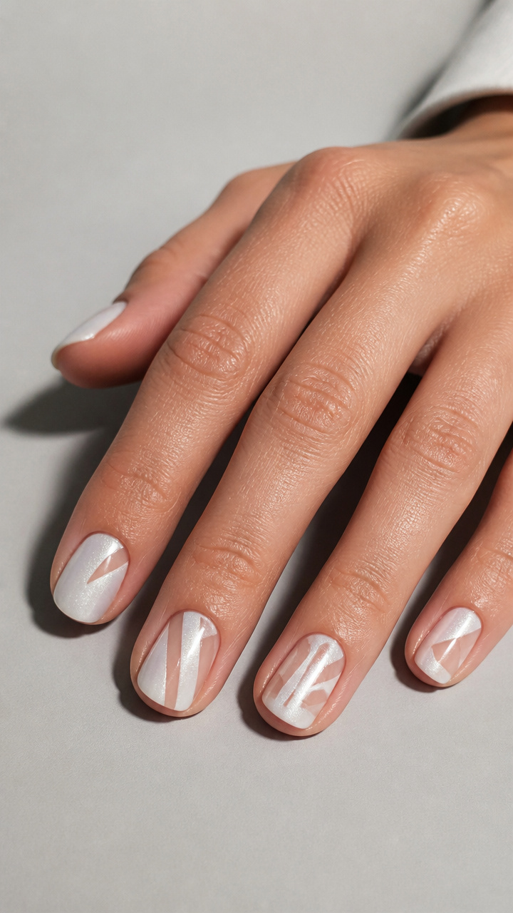 White Cat Eye with Negative Space Cutouts
