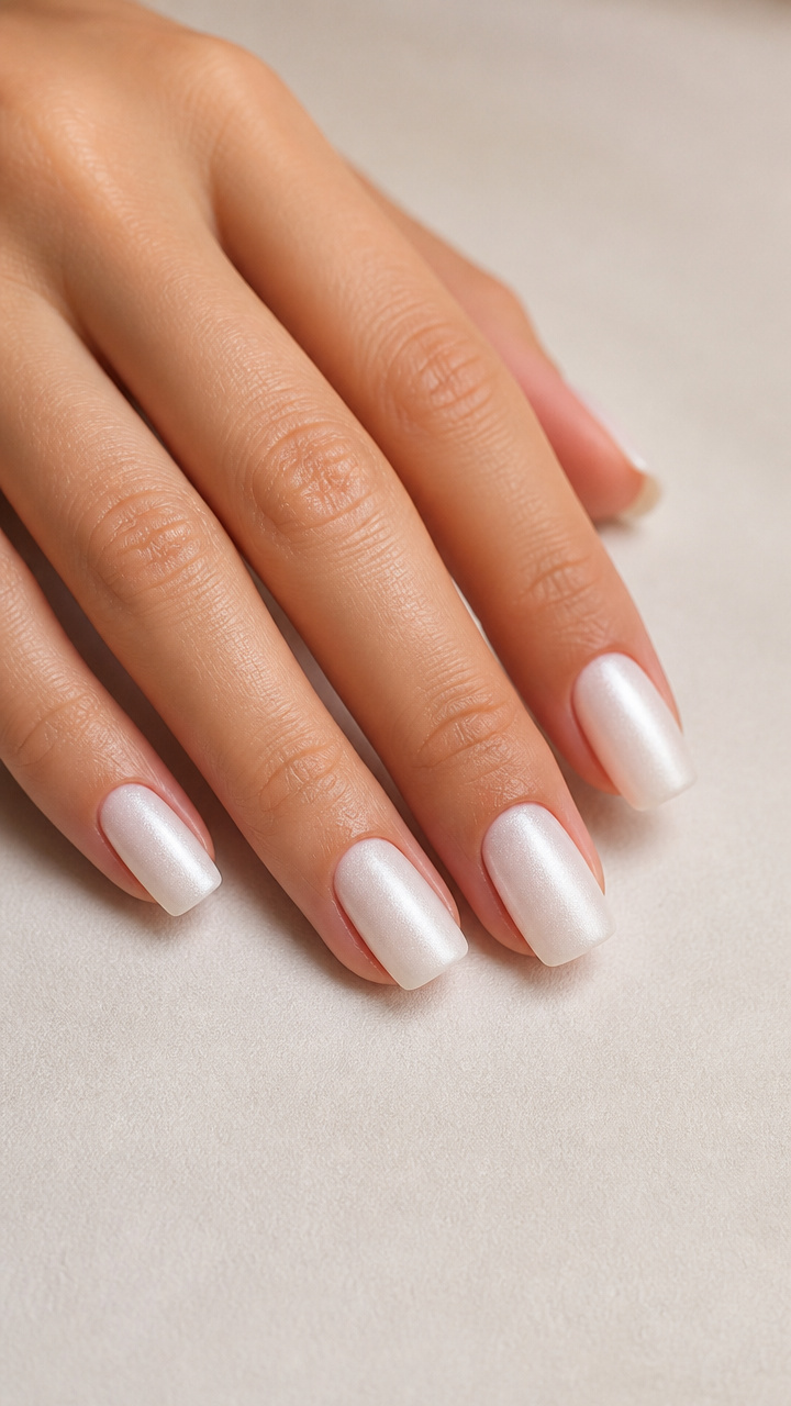 White Matte with Subtle Pearl Shimmer