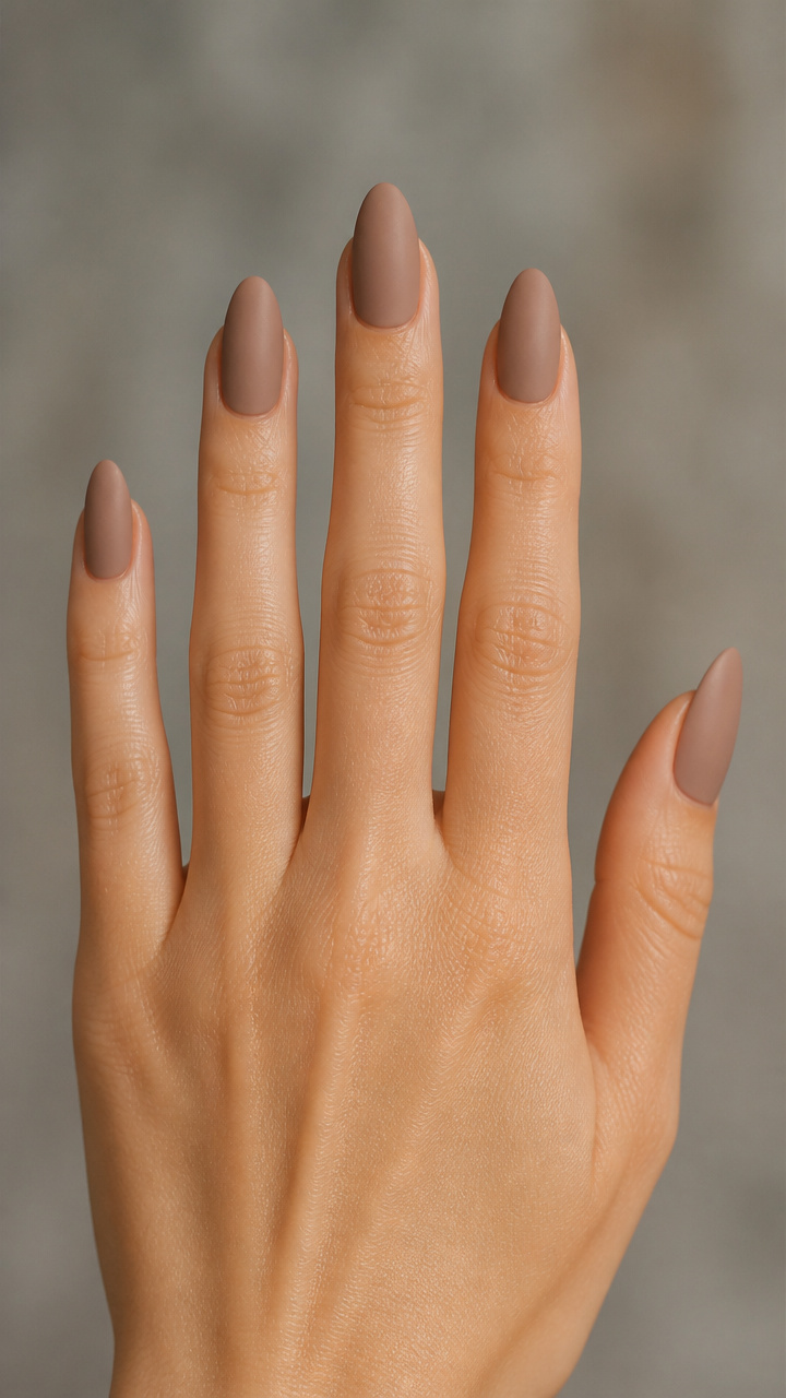 Sheer Mocha Almond with Matte Top Coat