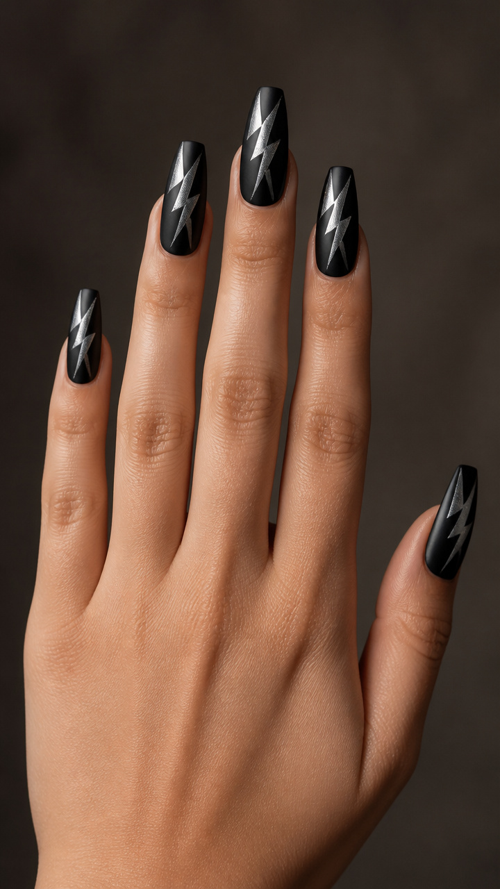 Geometric Silver Lightning