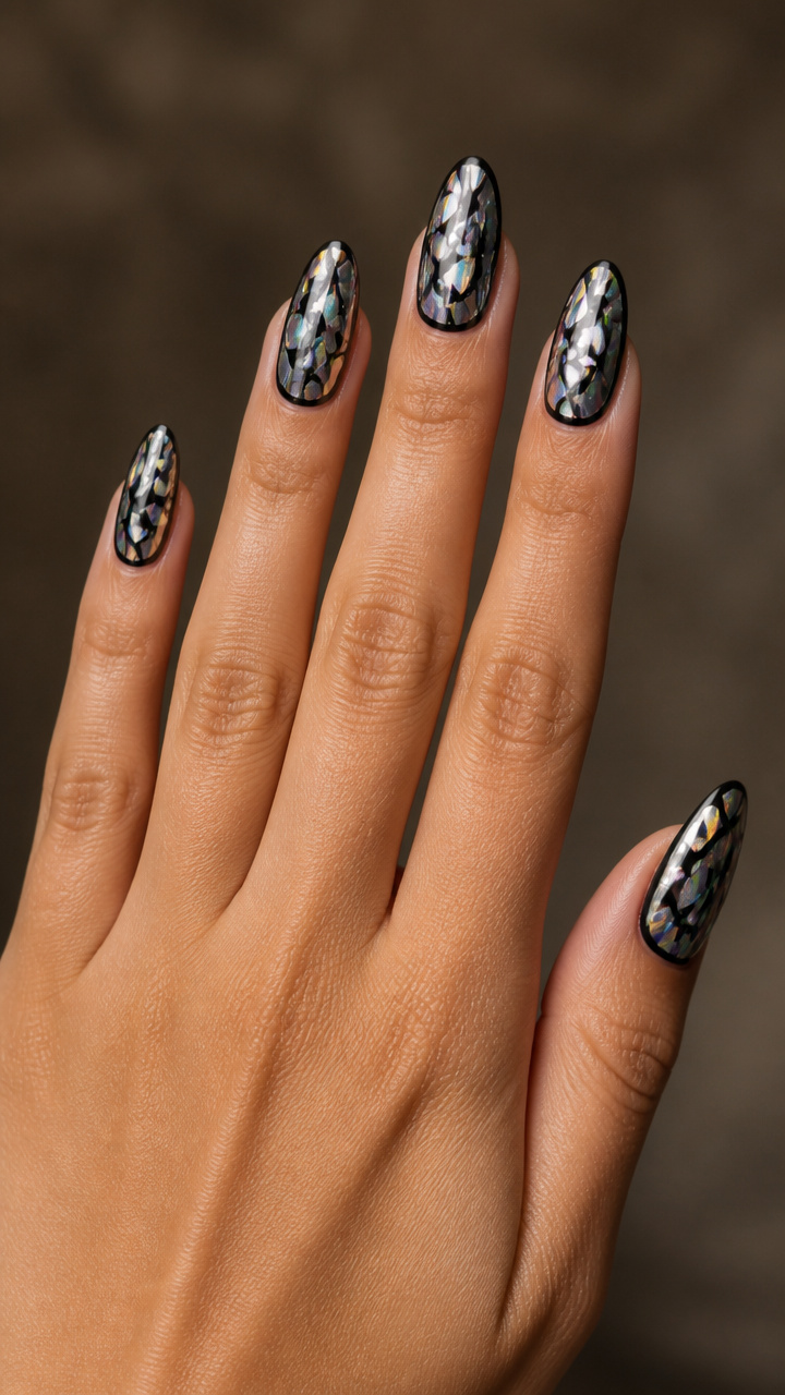 Silver Holographic Shatter