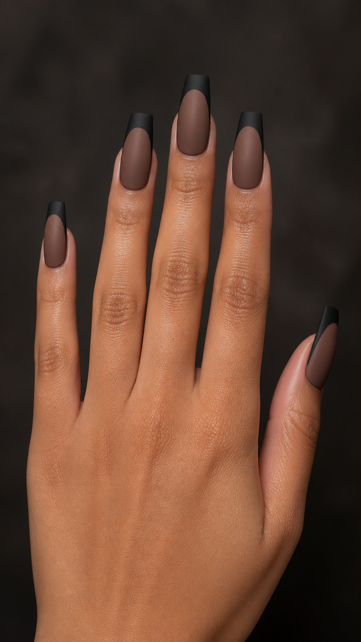 Mocha Coffin Tips with Matte Topper