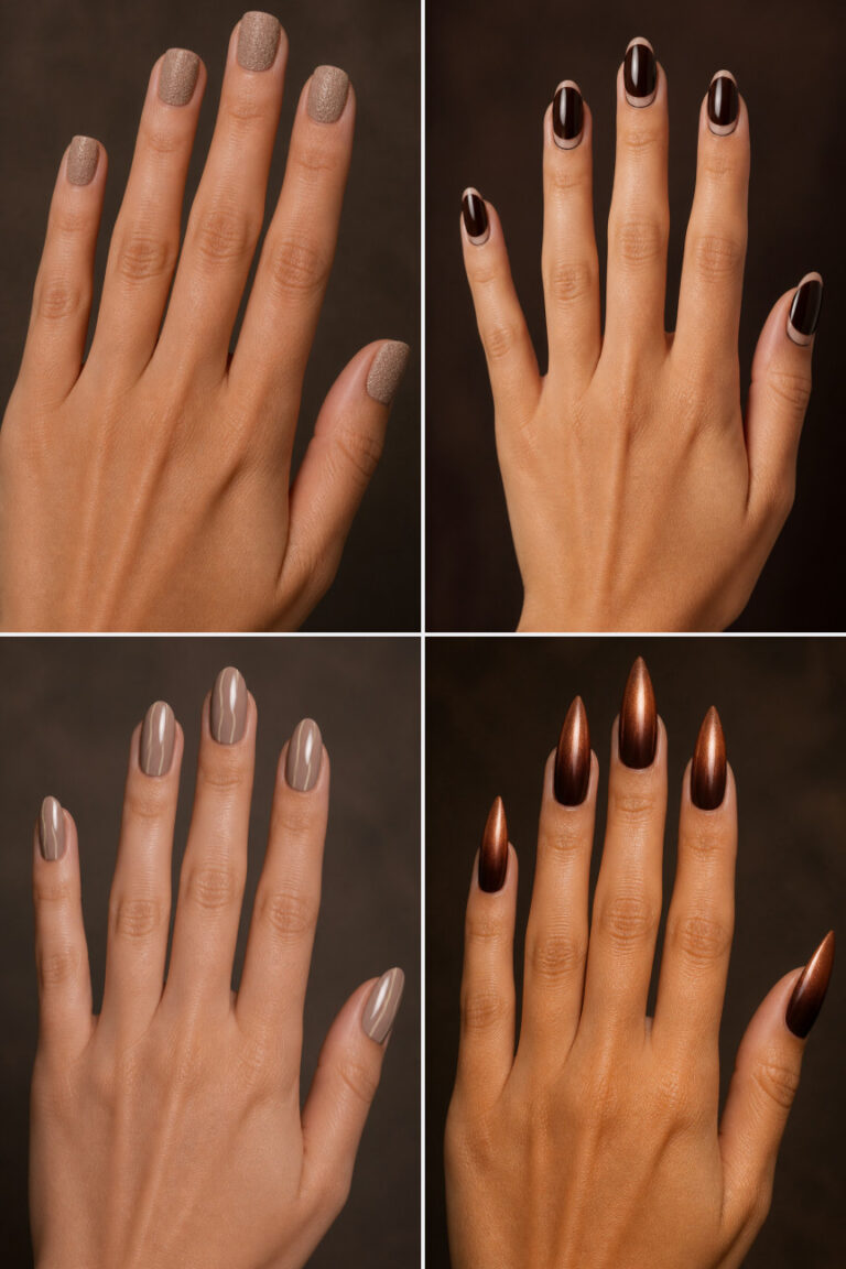15 Brown Late Fall Nail Ideas for a Warm Look