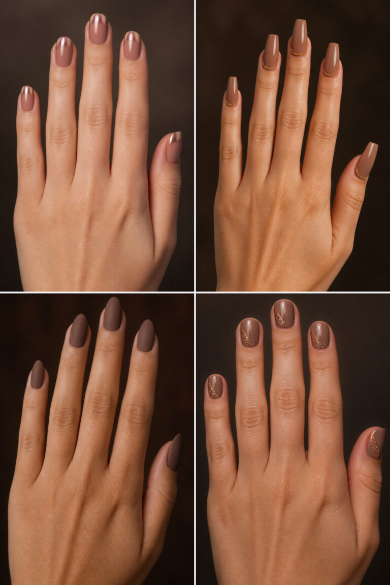 15 Brown Nail Ideas for Short Nails