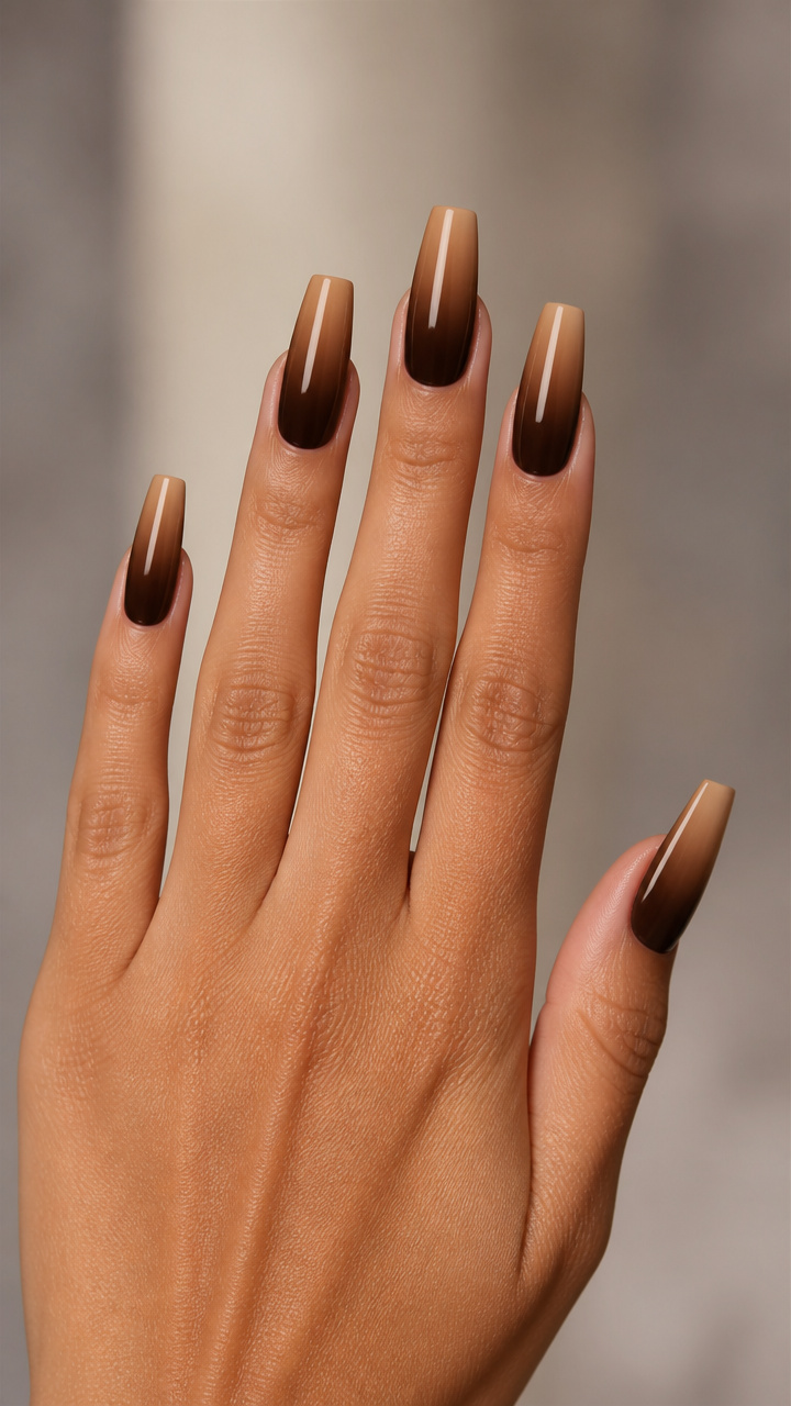 Espresso-to-Tan Coffin Fade