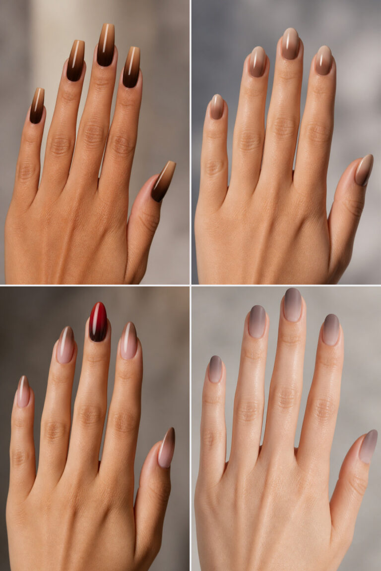 15 Brown Ombre Nail Ideas for a Soft Look