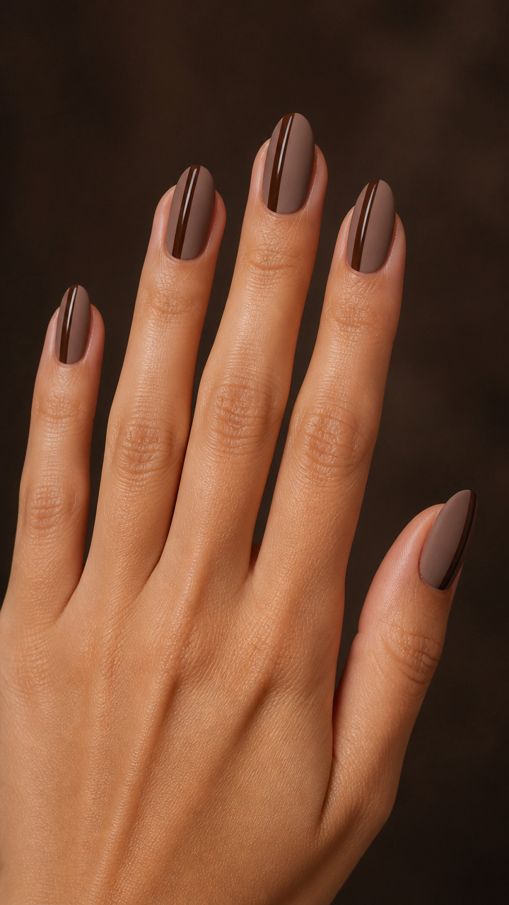 Hazelnut Matte Top with Gloss Stripes