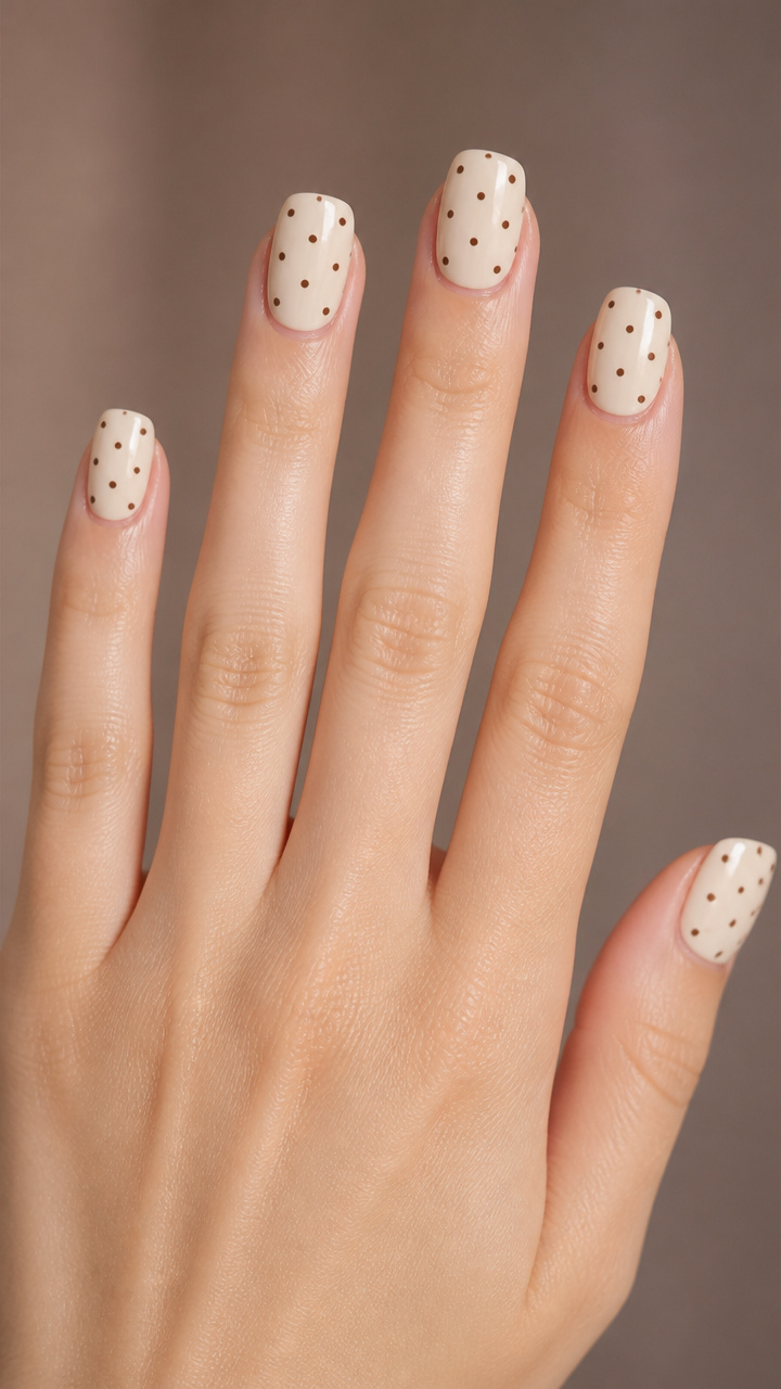Vanilla Glaze with Tiny Polka Dots